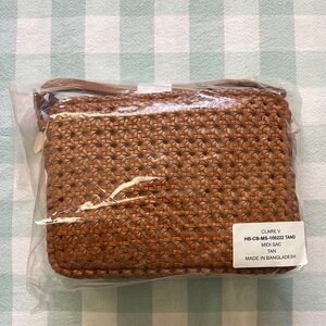 Clare V. Tan rattan Midi sac NWT